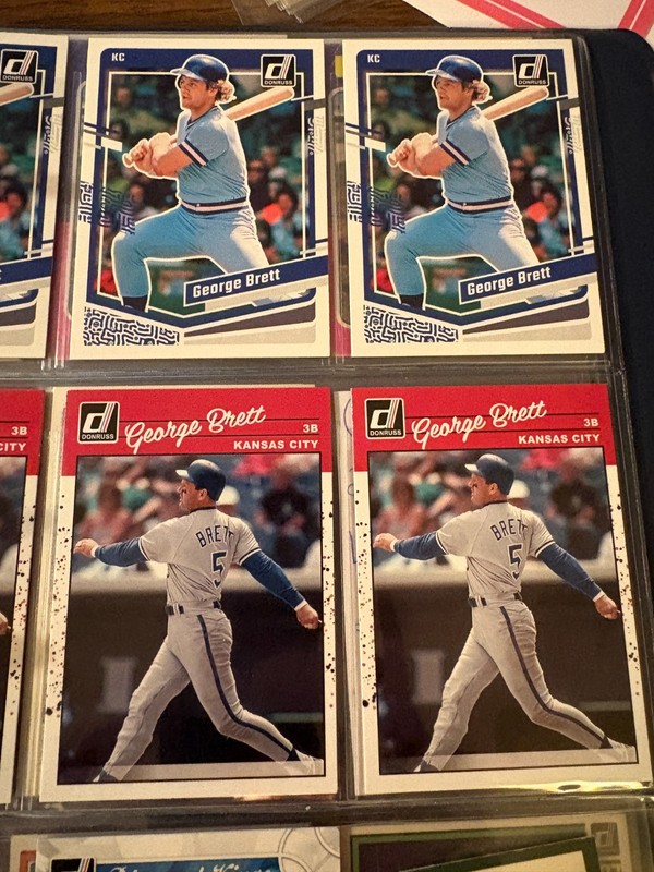 George Brett 4 card lot 2023 Panini Donruss #185 #284 Kansas City Royals