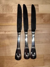 Cuisinart Stainless Steel French Rooster, Elite Kitchen, Knife, Set Of Three