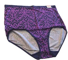 NWT CACIQUE NO SHOW FULL HIGH WAIST BRIEF SIZE 18/20 PURPLE AND BLUE