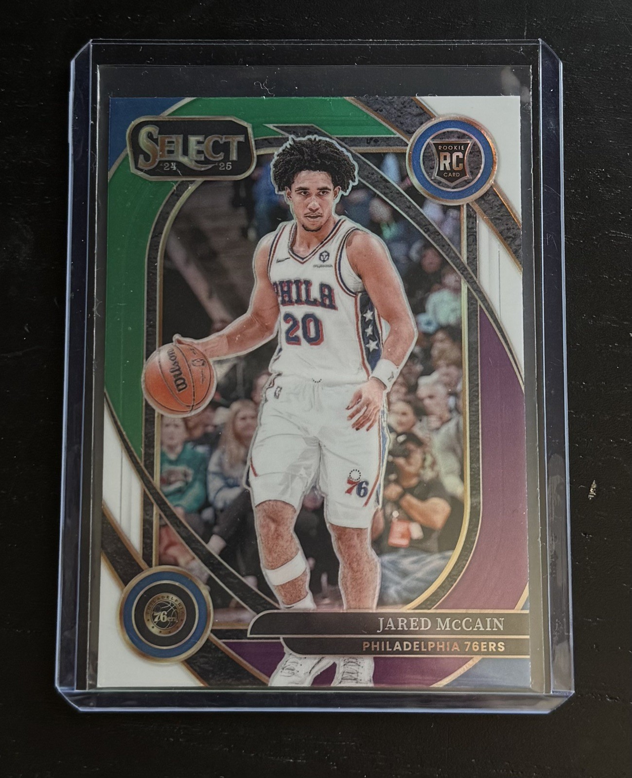 2024-25 Panini Select #283 Jared McCain Green White Purple Prizm