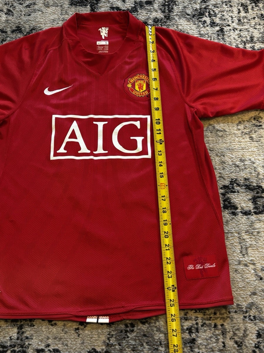 Nike MANCHESTER UNITED #10 ROONEY 2008 HOME Mens Size Small JERSEY