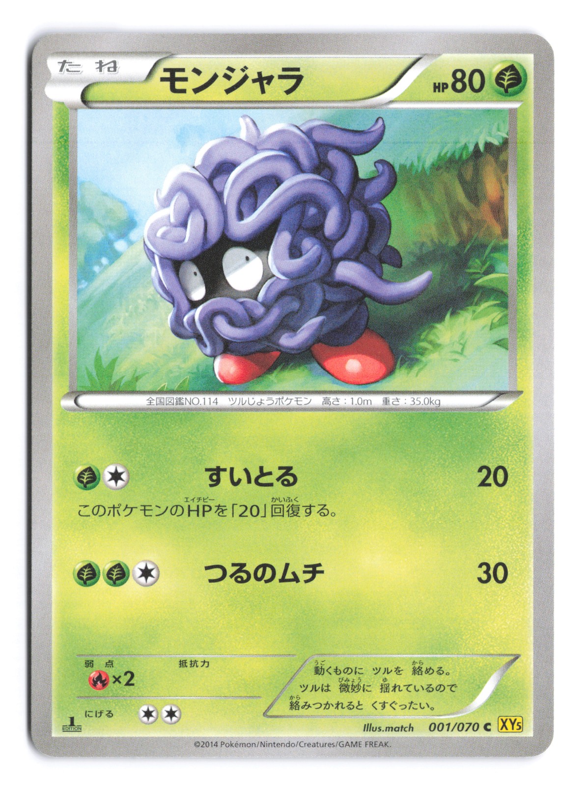Pokemon Tangela XY5-Bg: Gaia Volcano 1st Edition 001/070 Japanese NM