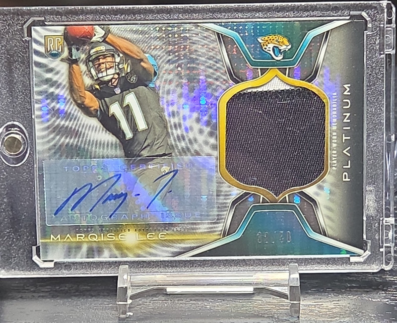 🔥2014 Topps Platinum Pulsar Refractor Auto Rookie Patch Marqise Lee /50 Jags🔥 