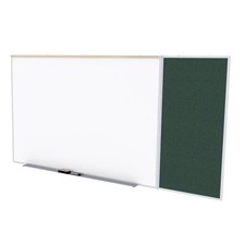 Pemberly Row Vinyl 4' x 12' Bulletin  Magnetic Whiteboard in Ebony Brown