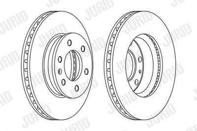 2X 569136J Jurid brake disc for Mercedes-Benz, VW