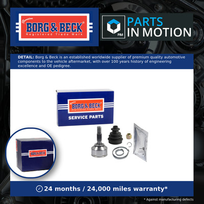 CV Joint fits CITROEN C2 JM, JM VTS 1.6 Front Outer 03 to 05 C.V. Driveshaft B&B