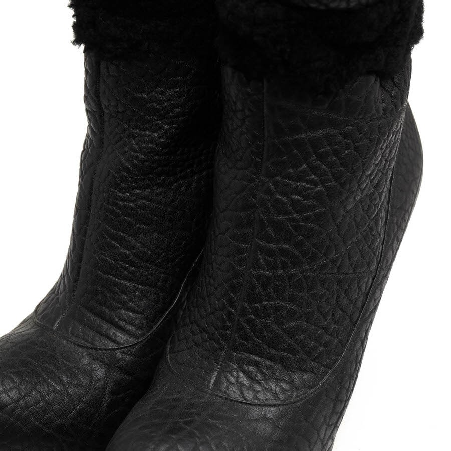 Saint Laurent TRIBTOO S 80 ABOOT Short Boots Shoes EU 38 US 8 Leather Black thumbnail 14