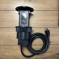 LEW ELECTRIC KITCHEN COUNTER OUTLET PUR-20-BK-DS. (Qty 2) 