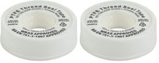 PTFE PLUMBING PLUMBERS White PTFE Tape x2 Threaded Seal Fitting Water 12mm x 12m