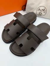 Hermes Men's Chypre Sandals Ecorce SZ 41.5 100 Authentic Brand New
