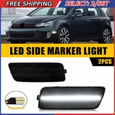 4pc For 2010-2014 Volkswagen Mk6 Gti Golf Front Bumper Side Marker Lights White
