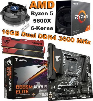 Bundle AMD Ryzen 5 5600X Gigabyte B550M Aorus Elite + 16GB 3600MHz Aufrüstkit