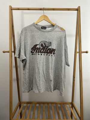 VTG 90s Indian Motorcycle Super Thrashed Distressed Worn Biker T-Shirt Size 2XL