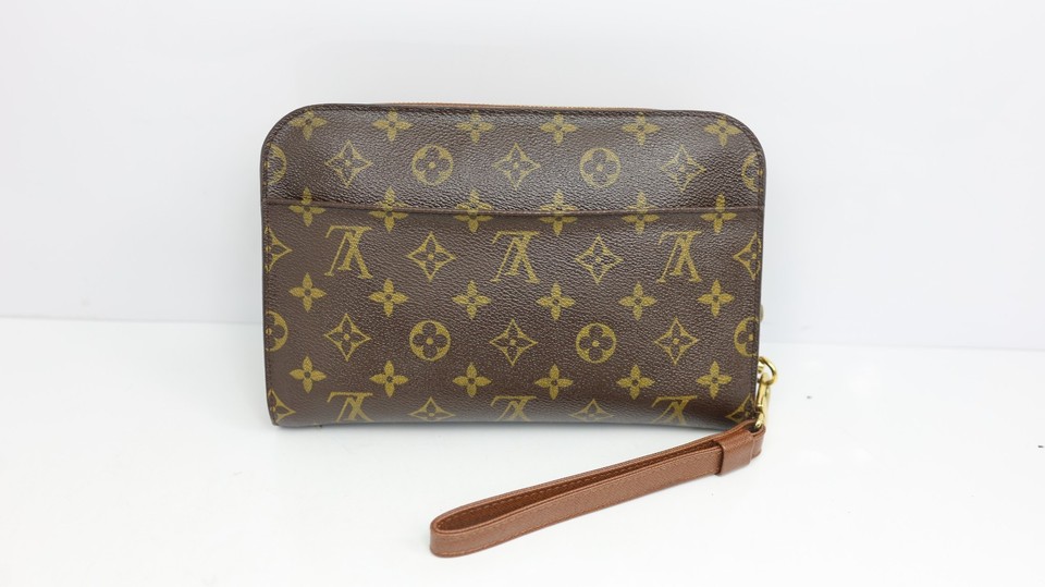 Auth LOUIS VUITTON Monogram Orsay Clutch Bag - Vintage Wristlet Second Purse M51