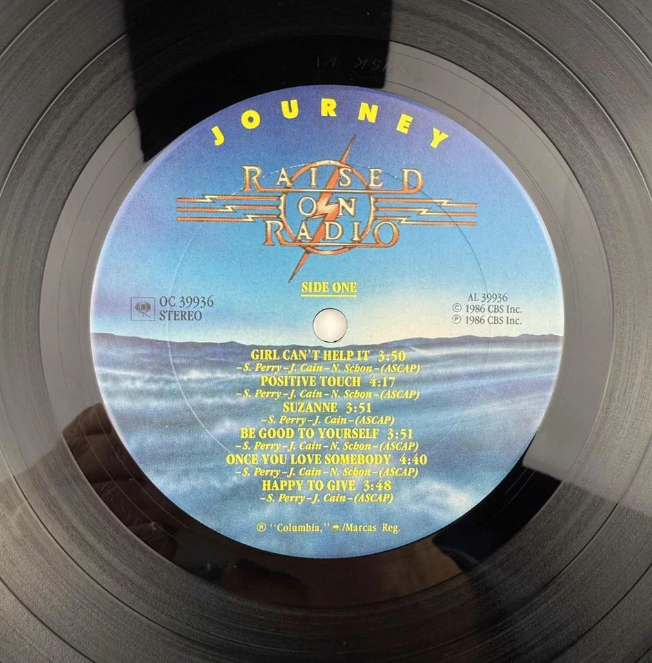 Journey Raised on Radio vinyl record LP 80s Classic Rock Pop Steve Perry 1986 EX Foto 3 de 4