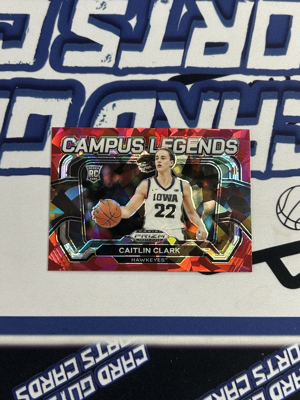 2024 Panini Prizm Draft Picks Campus Legends Red Cracked Ice #5 Caitlin Clark RC