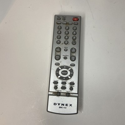 Genuine Dynex Remote Control Model ZRC-102 Silver