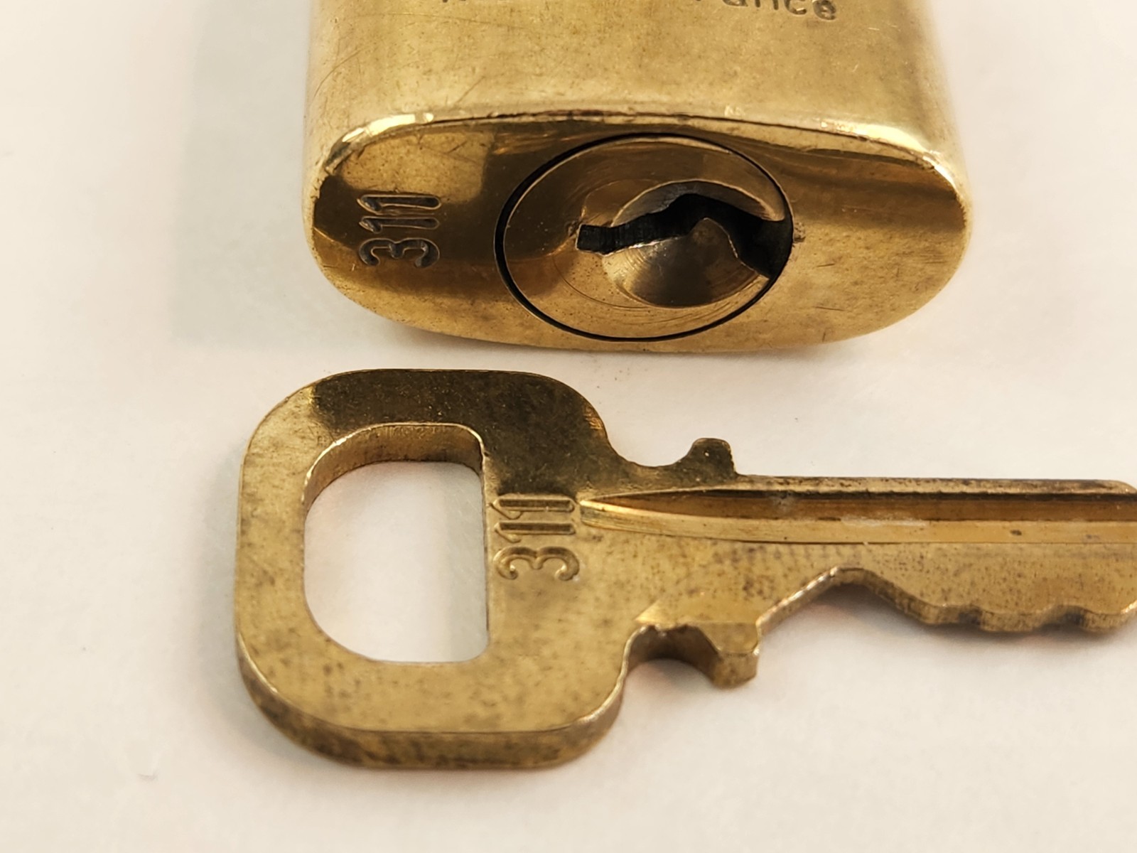 Authentic Louis Vuitton PadLock Solid Lock Key Br… - image 15