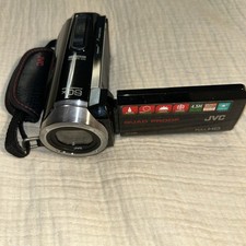 JVC GZ-R10BU HD Memory Camcorder With Charging Cable 2 GB SD Memory Card Tested