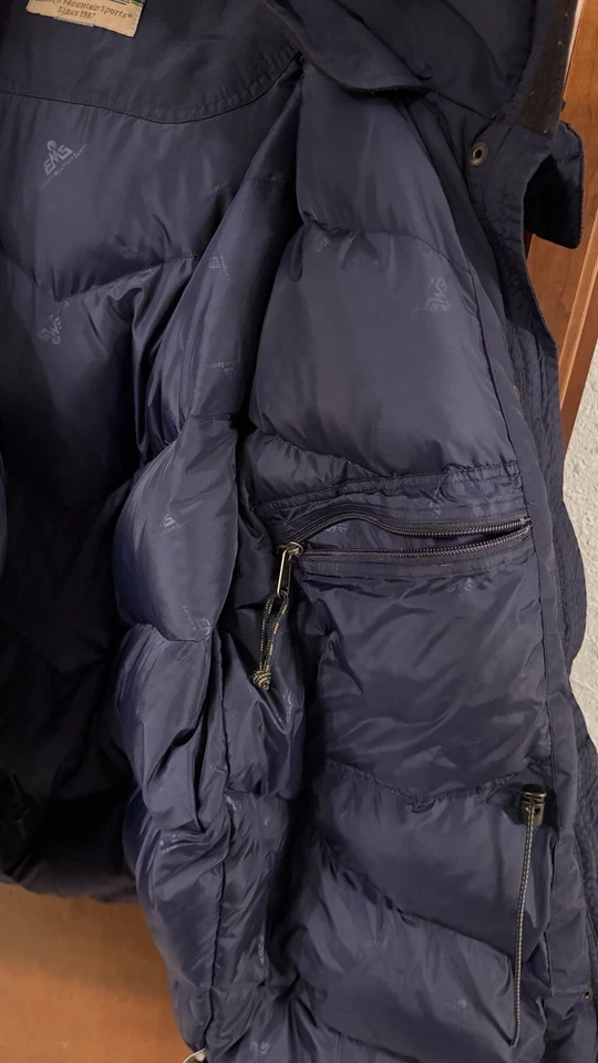 Parka de plumón deportiva Eastern Mountain vintage para mujer grande/XL azul marino chaqueta con capucha EMS Foto 2 de 4