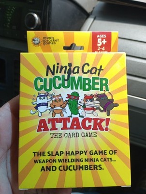 Moonsprocket Games Ninja Cat Cucumber Attack! Card Game Old Maid Card Game