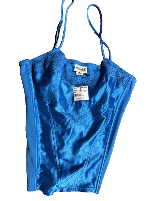 Fredrick’s Of Hollywood Vintage Women’s corset style camisole Top S Turquoise NW