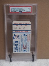 1965 World Series Game 7 Ticket Stub, Sandy Koufax MVP, Winning Pitcher, PSA 3