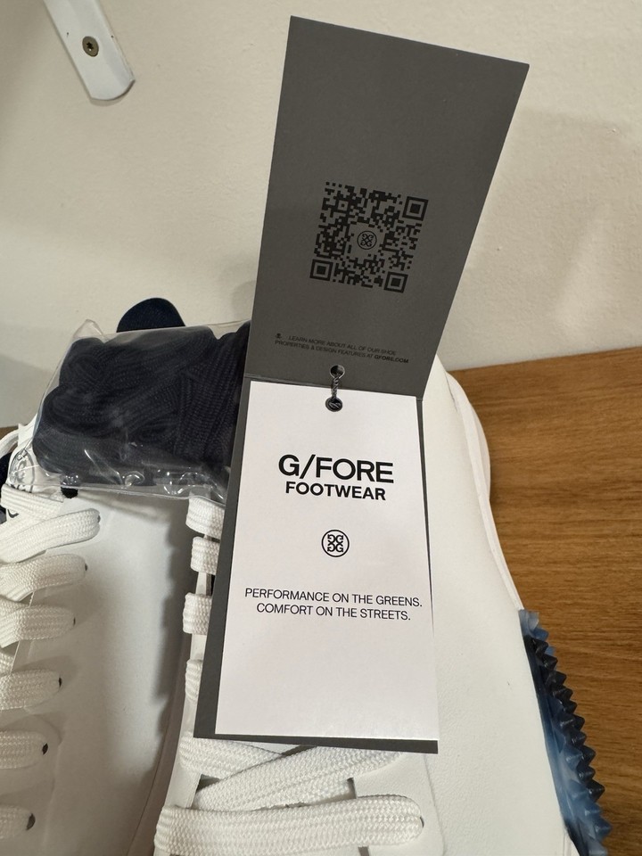 New G/FORE G.112 G4 Blue Camo Sole Golf Shoes Leather Waterproof White ...