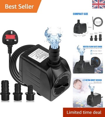 Leistungsstarke 1500 l/h Wasserpumpe mit 7,2 Fuß Hub für Wasserleben & Hydrokultur
