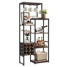 175cm Tall Wine Rack Cabinet Freestanding Bookshelf Wine Display Cupboard Shelf