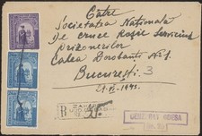 Romania, Transnistria, 1943. Reg Censor Cover 518, 519 pai, Zaharovca