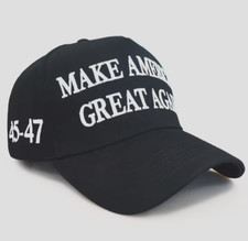 Trump 45-47 Hat Make America Great Again Black MAGA Snapback Cap US Seller 