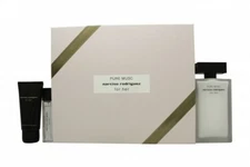 PURE MUSC FOR HER 3.3 EAU DE PARFUM NARCISO RODRIGUEZ 3 PC SET NEW WOMEN PERFUME