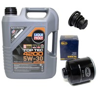 MotoröL Set 5W-30 5 Liter + ÖLfilter SM 836 + Schraube FüR Skoda Superb III 1.4