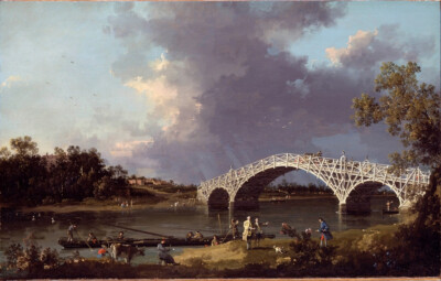 ''Ein Blick auf Walton Bridge'' von Canaletto (1697-1768)