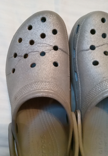 Crocs Platform Womens Size 10 Silver - Picture 2 of 11