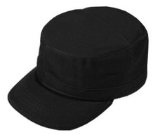 Army Cadet Castro Military Patrol GI Summer washed Cotton Hat Cap Black