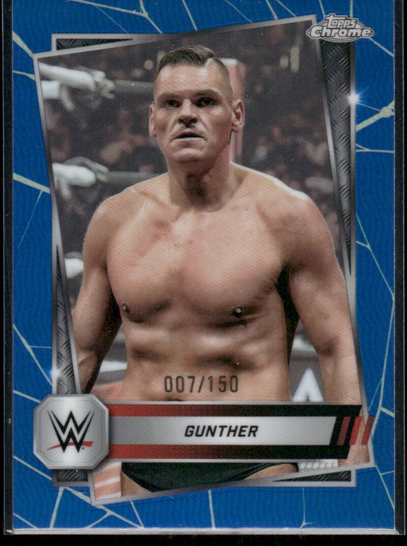 2025 Topps Chrome WWE Gunther #2 Blue Refractor /150