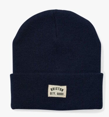 Brixton Woodburn Watch Beanie Knit Hat Cap One Size Color Navy New With Tags