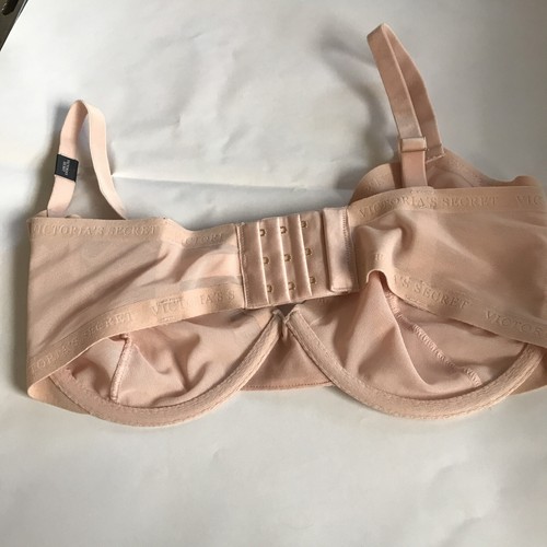 Victorias Secret Bra 34ddd Peach Wired T Shirt No Padding Mesh Soft Velvet Strap - Picture 6 of 7