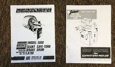 Ammco 5000 Giant Heavy Duty Brake Lathe Operating Repair Manual W Parts Id