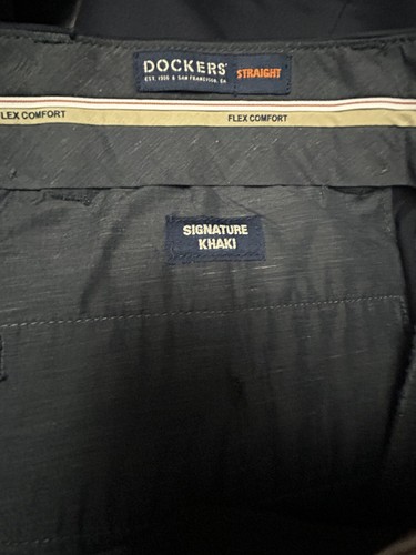 Men's Dockers Signature Go Khaki Straight Fit 32x30 Navy Blue- New! - Picture 9 of 16