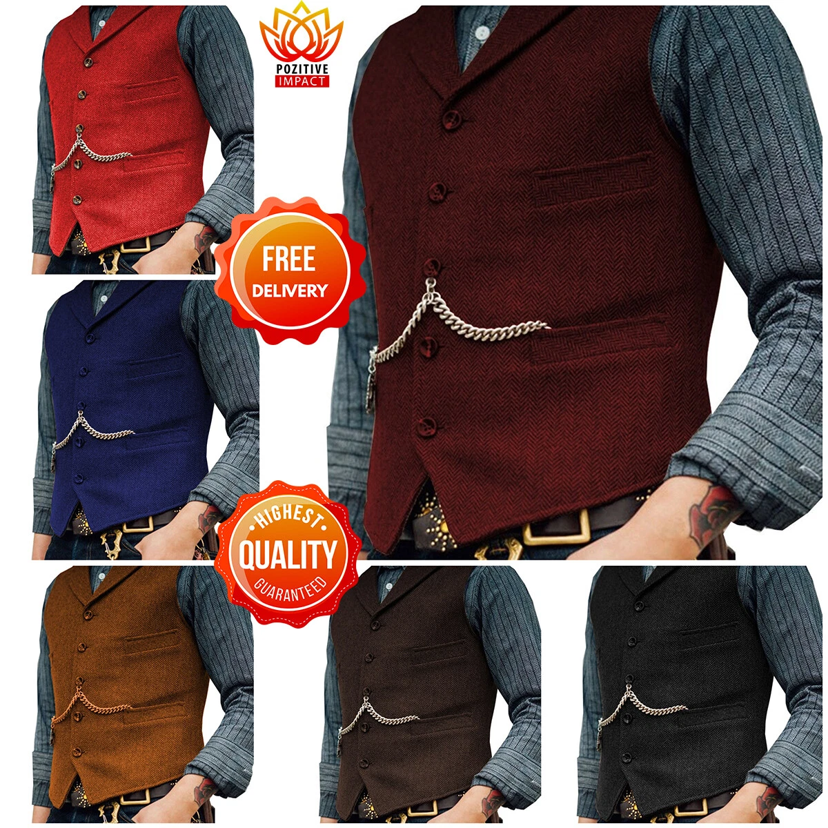 Chaleco De Traje Para Hombre Chaqueta De Negocios De Lana Ropa De Vestir Formal