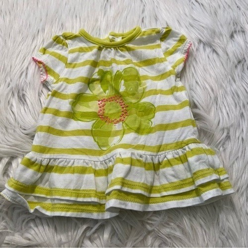 Just One You Made by Carter’s Baby Girls’ Size 6 Months Top Lime Green White - Picture 2 of 9
