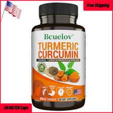 Turmeric Curcumin 1500mg + Black Pepper, Joint Pain Maxx Strength Capsules