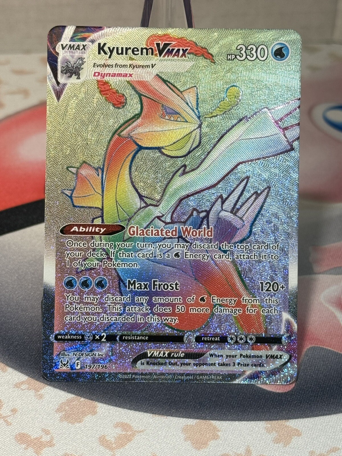 Kyurem VMAX 197/196 Rainbow Secret Rare Lost Origin Pokémon TCG NM/M