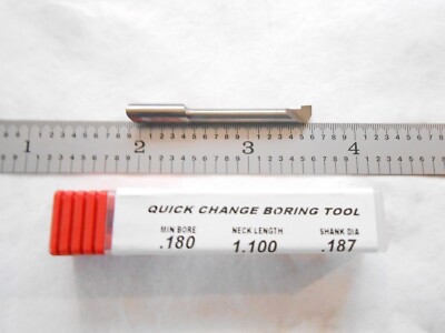 NEW INTERNAL TOOL USA CARBIDE BORING BAR .180'' MIN BORE X 1.100'' MAX. DEPTH