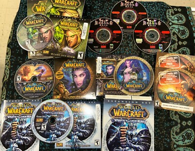 PC CD-Rom Game Lot Counter-Strike, Guild Wars, Nightfall, Star Wars, W.O.W.