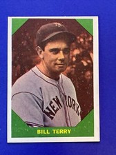 1960 fleer #52 Baseball Bill Terry HOF