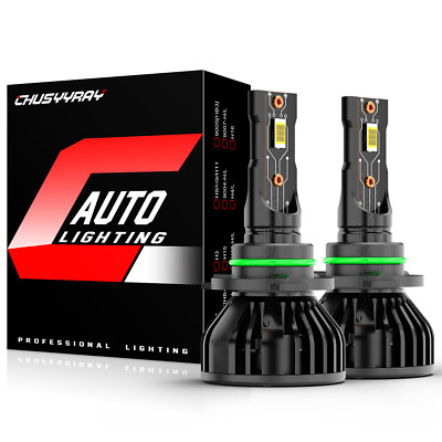 2-Sides Combo 9006 HB4 LED Headlight Bulbs Low Beam Super Bright 6000K White Kit